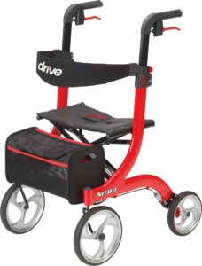 drive Nitro 4-Wheel Rollator, Red