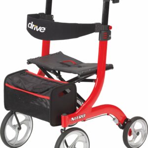 drive Nitro 4-Wheel Rollator, Red