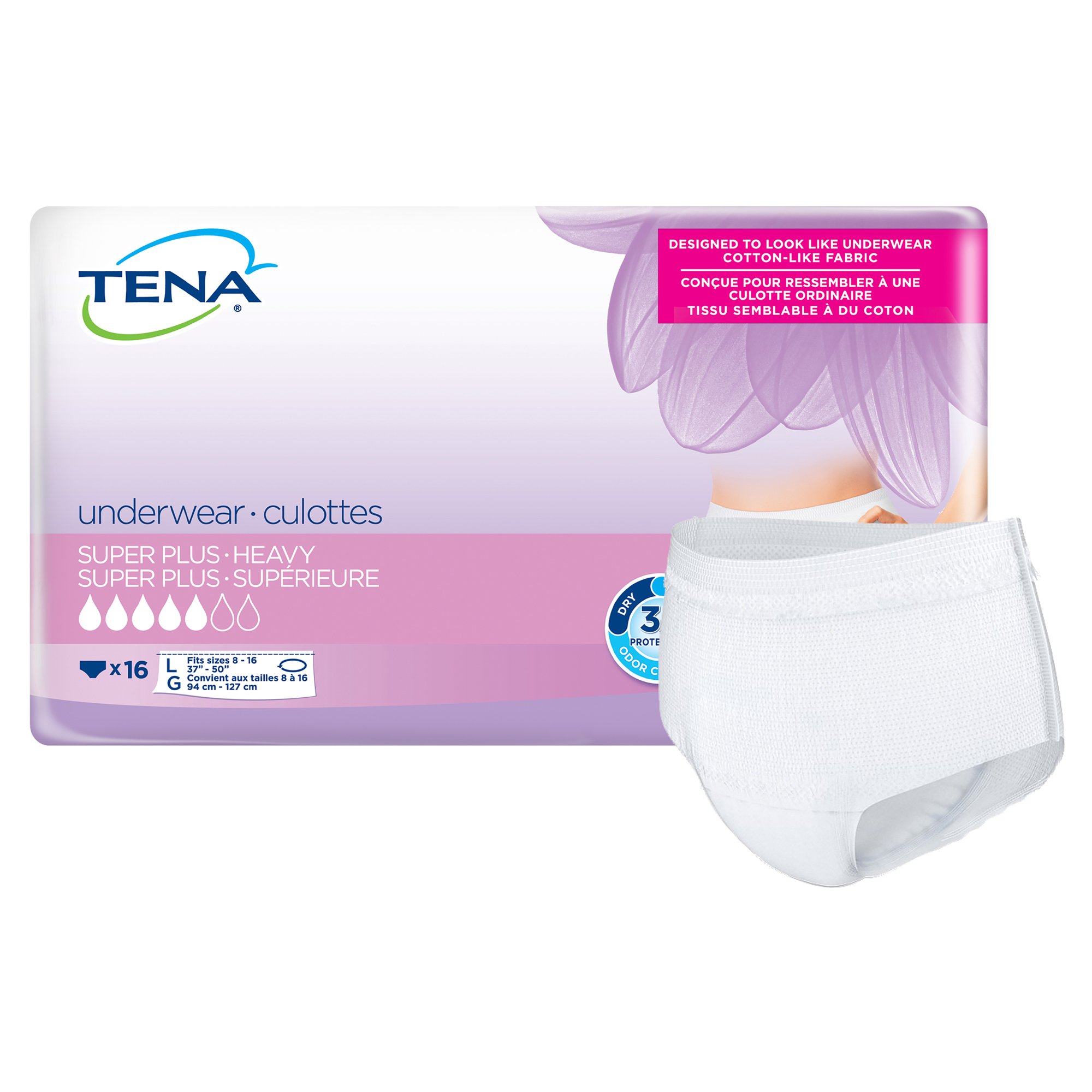 Tena Women Super Plus Absorbent Underwear, Large