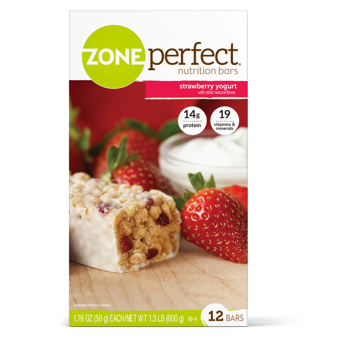 ZonePerfect Strawberry Yogurt Nutrition Bar, Individually Wrapped