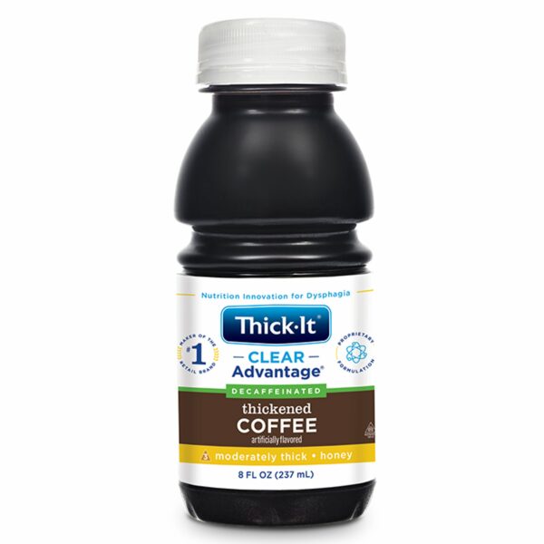 Thick-It Clear Advantage Honey Consistency Coffee Thickened Decaffeinated Beverage, 8 oz.