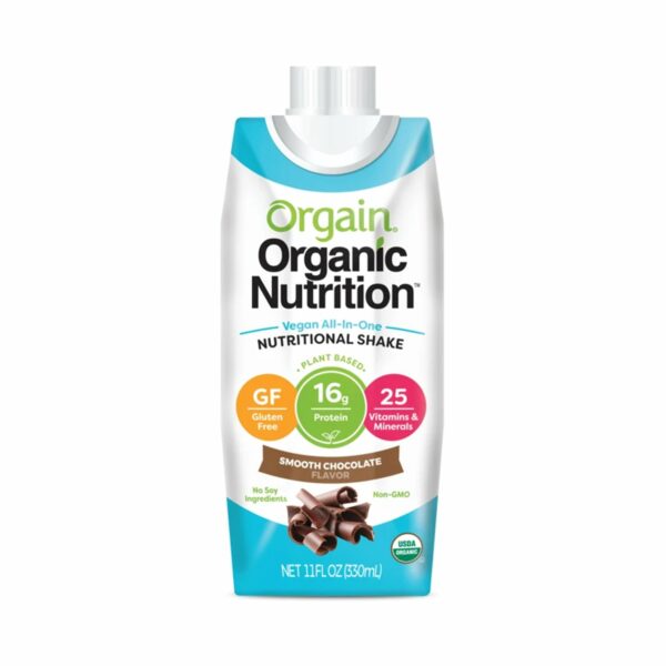 Organic Nutrition Vegan Chocolate Oral Protein Supplement, 11 oz. Carton, 12 per Case