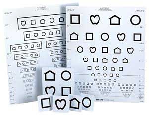 Lea Symbols 15 Line Pediatric Eye Chart