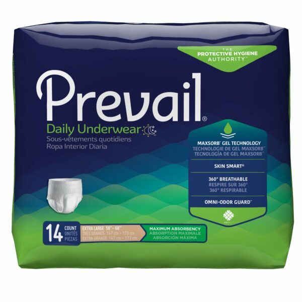Prevail Maximum Absorbent Underwear, Extra Large