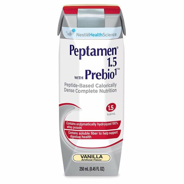 Peptamen 1.5 with Prebio 1 Vanilla Oral Supplement / Tube Feeding Formula, 250 mL Carton