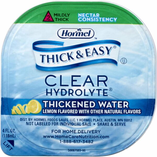 Thick & Easy Hydrolyte Nectar Consistency Lemon Thickened Water, 4 oz. Cup