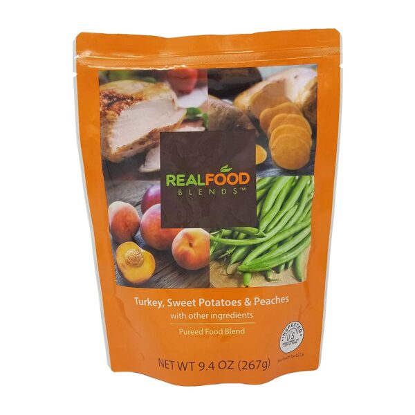 Real Food Blends Turkey / Sweet Potatoes / Peaches Ready to Use Tube Feeding Formula, 9.4 oz. Pouch