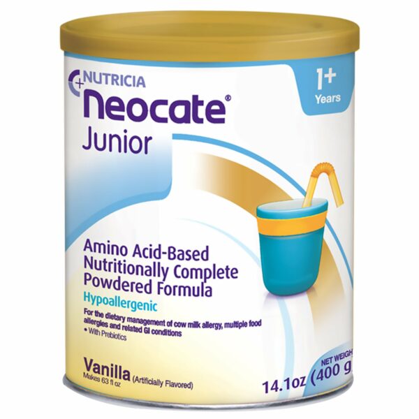 Neocate Junior with Prebiotics Vanilla Pediatric Oral Supplement / Tube Feeding Formula, 14.1 oz. Can