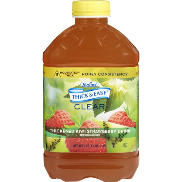 Thick & Easy Clear Honey Consistency Kiwi Strawberry Thickened Beverage, 46 oz. Bottle