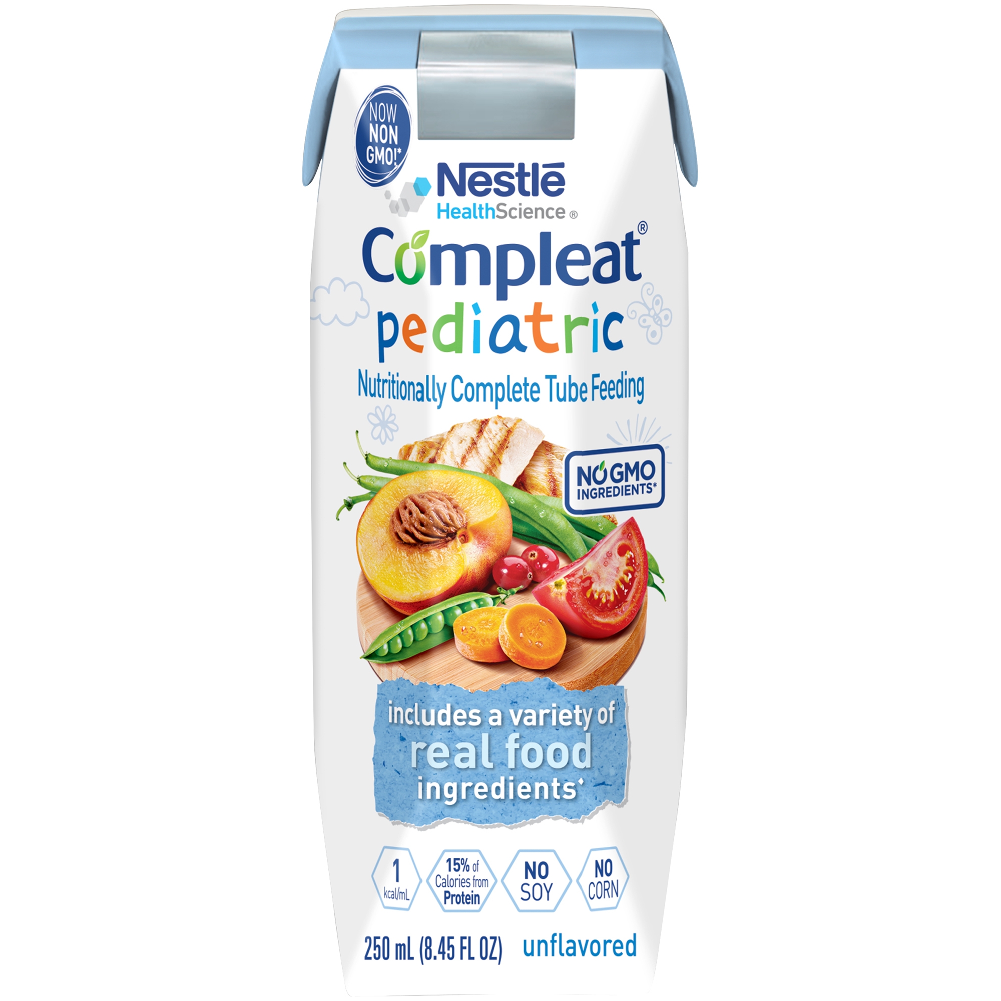 Compleat Pediatric Ready to Use Pediatric Tube Feeding Formula, 8.45 oz. Carton