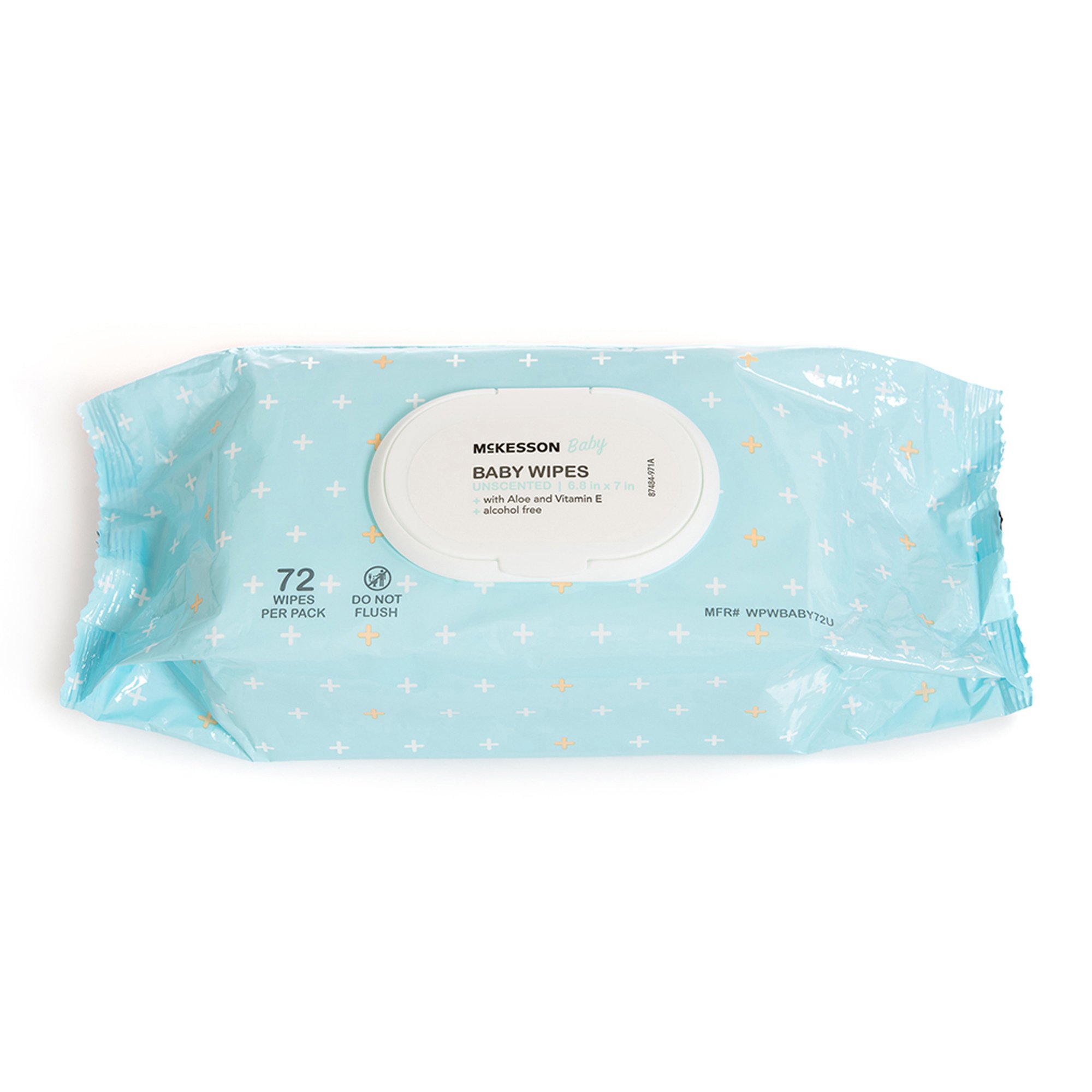 McKesson Unscented Baby Wipe, Soft Pack