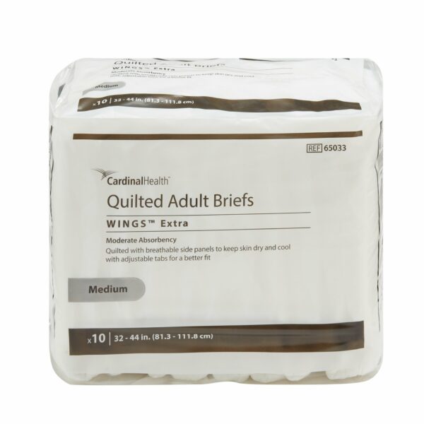 Simplicity Extra Quilted Incontinence Brief, Medium, 10 per Bag