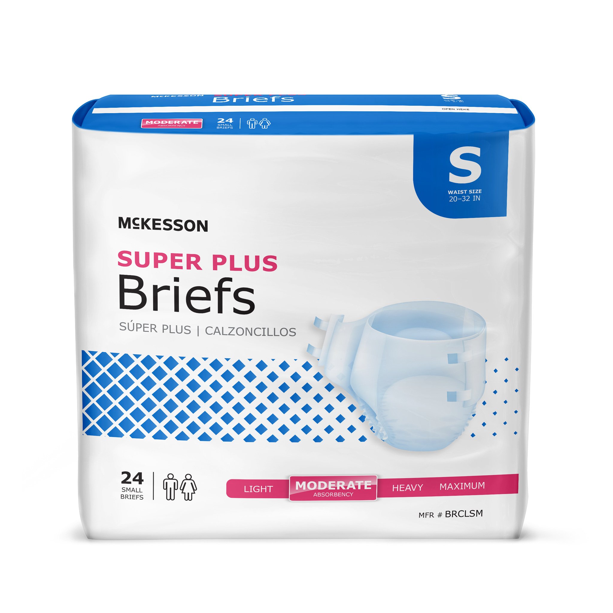 McKesson Super Plus Moderate Absorbency Incontinence Brief, Small