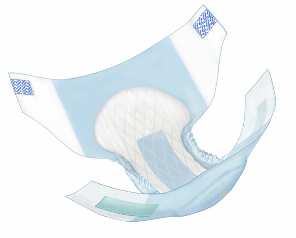 Wings Plus Hook & Loop Quilted Heavy Absorbency Incontinence Brief, Extra Large