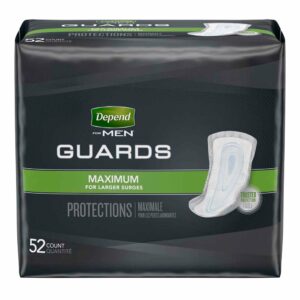 Depend Guards for Men Maximum Bladder Control Pad, 12-Inch Length