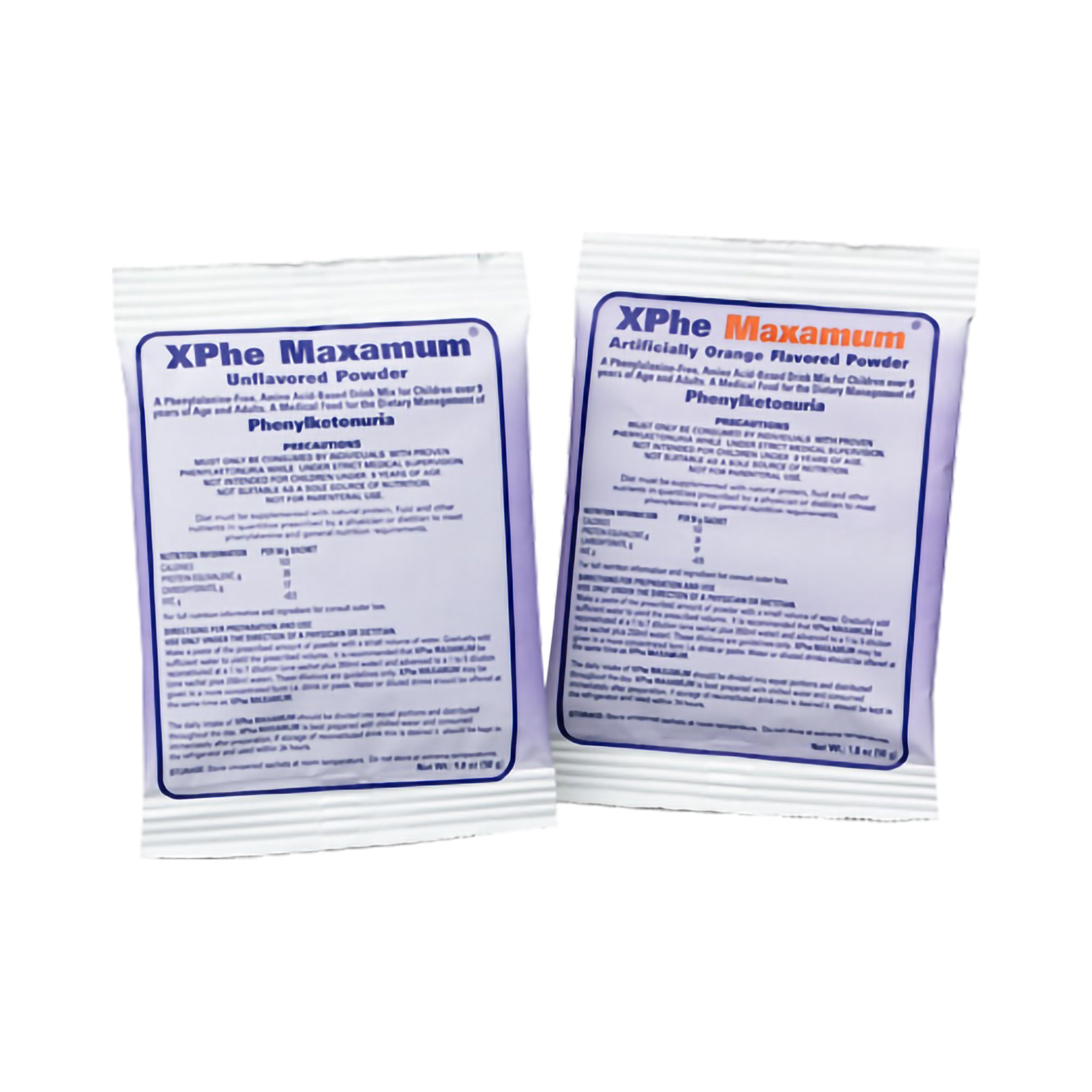 XPhe Maxamum Milk Flavor PKU Oral Supplement, 50 Gram Individual Packet