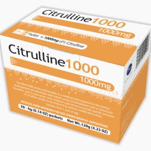 Citrulline1000 Unflavored Amino Acid Oral Supplement, 4 Gram Individual Packet