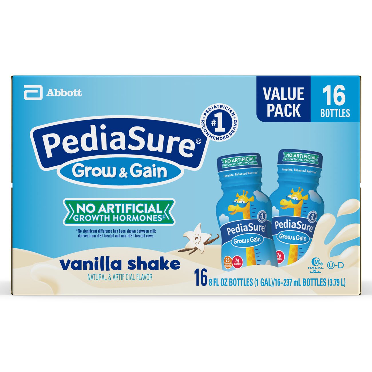 PediaSure Grow & Gain Vanilla Pediatric Oral Supplement, 8 oz. Bottle