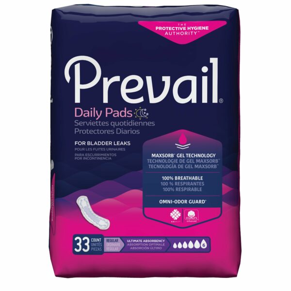 Prevail Daily Pads Ultimate Bladder Control Pad, 16-Inch Length