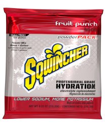 Sqwincher Powder Pack Fruit Punch Electrolyte Replenishment Drink Mix, 23.83 oz. Packet