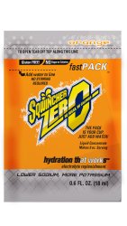 Sqwincher Fast Pack Zero Orange Electrolyte Replenishment Drink Mix, 6 oz. Individual Packet
