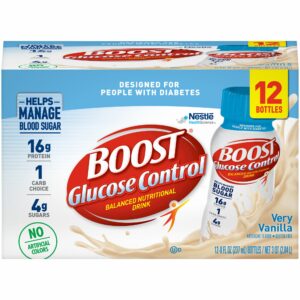 Boost Glucose Control Vanilla Oral Supplement, 8 oz. Bottle, 12-pack