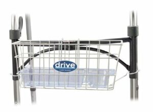 drive Walker Basket, 16 in. L x 8 in. W x 8 in. H, Aluminum