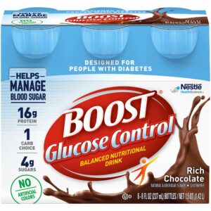 Boost Glucose Control Chocolate Oral Supplement, 8 oz. Bottle, 6 Pack