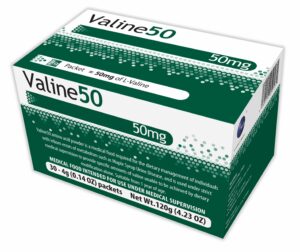 Valine 50 Unflavored MSUD Oral Supplement, 4 Gram Individual Packet