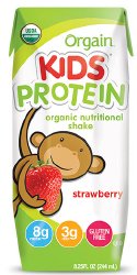 Orgain Kids Protein Organic Strawberry Pediatric Oral Supplement, 8.25 oz. Carton