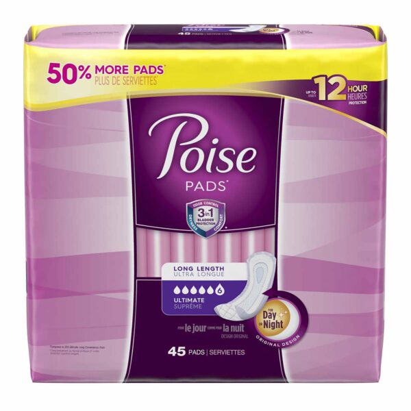 Poise Ultimate Supreme Bladder Control Pad, 15.9-Inch Length