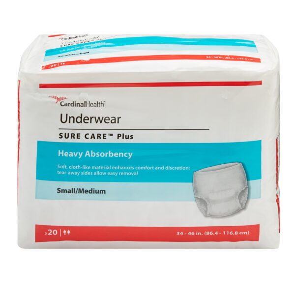 Sure Care Plus Heavy Absorbent Underwear, Medium