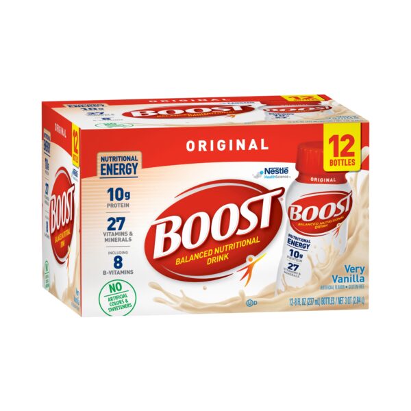 Boost Original Vanilla Oral Supplement, 8 oz. Bottle, 12 per Pack