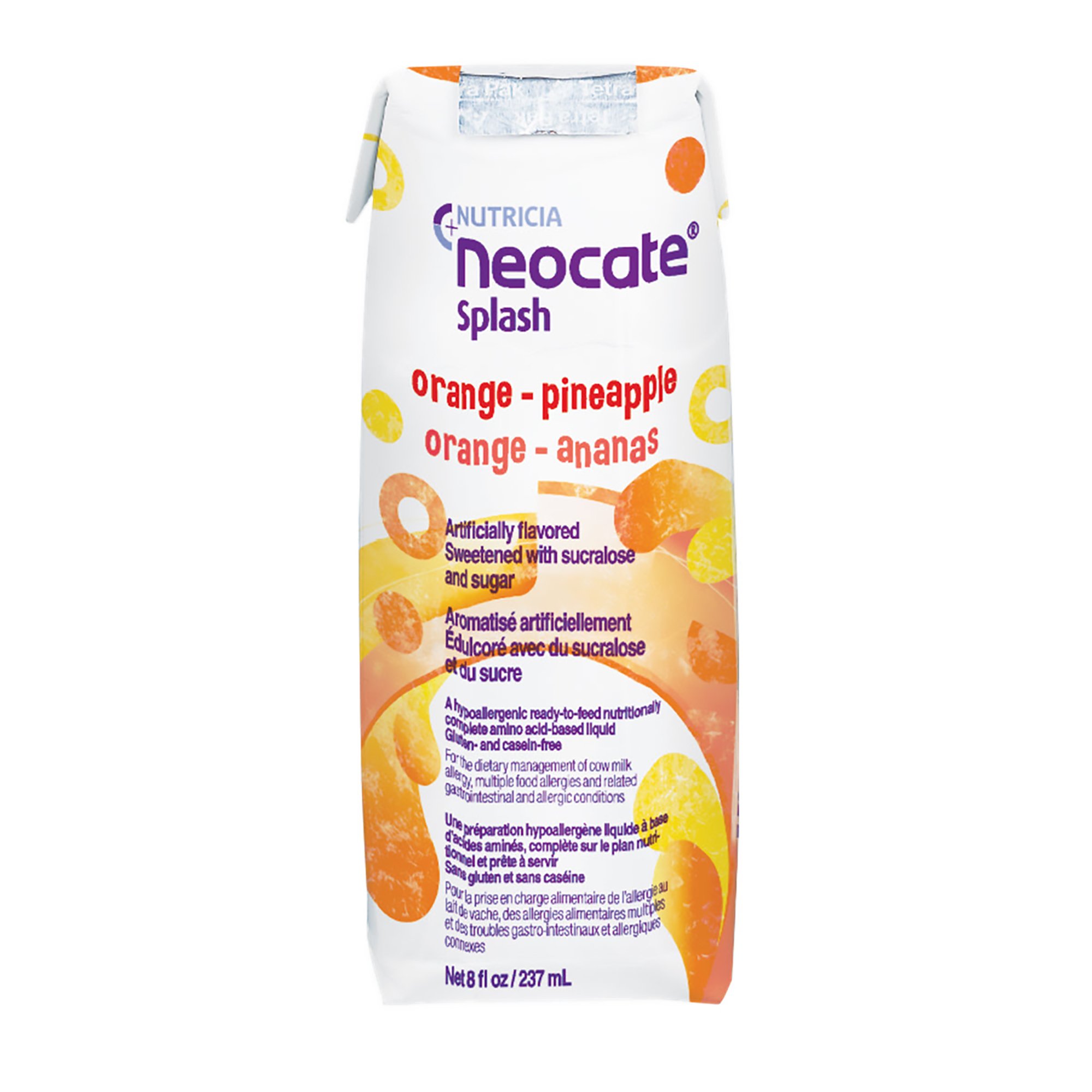 Neocate Splash Orange / Pineapple Pediatric Oral Supplement / Tube Feeding Formula, 8 oz. Carton