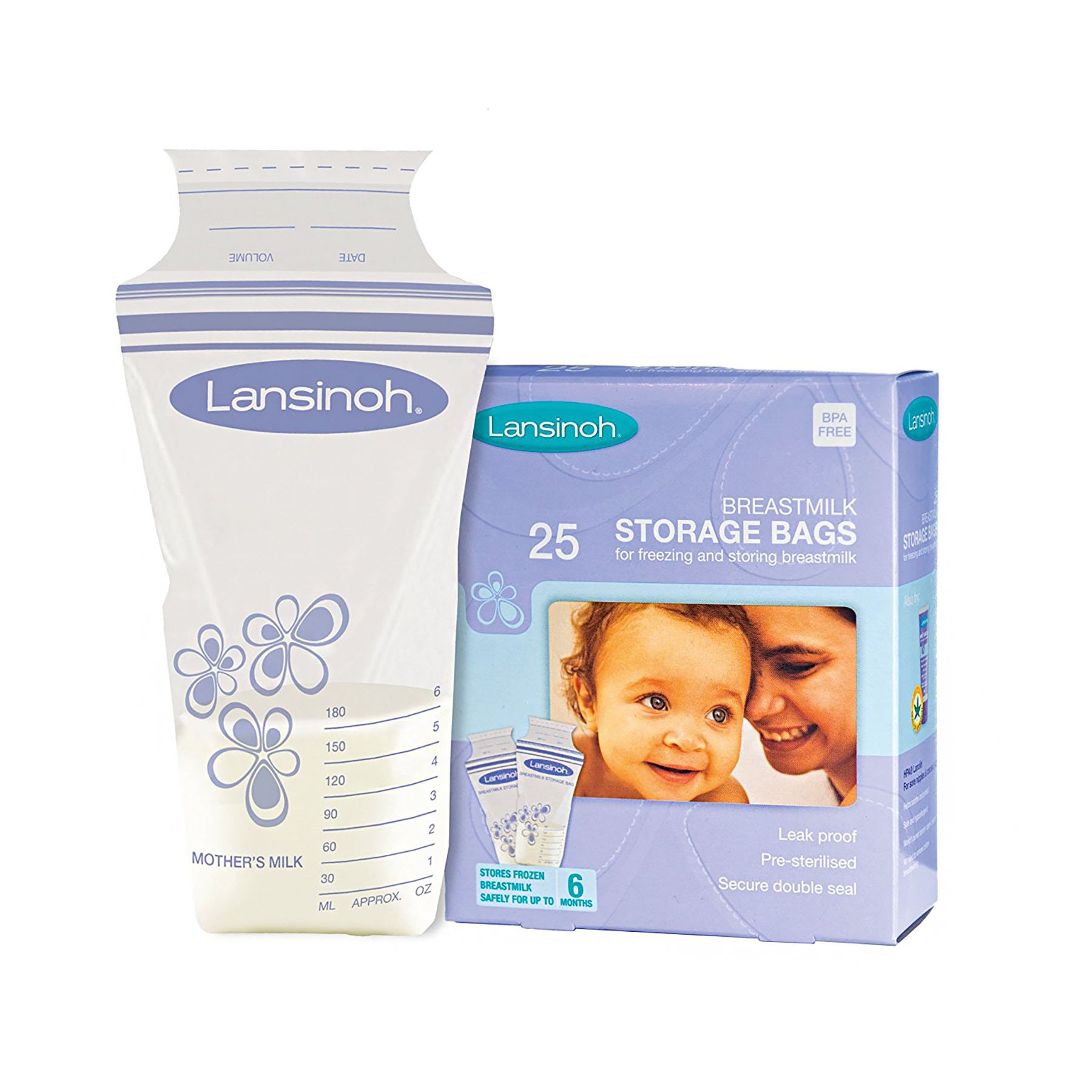 Lansinoh Breast Milk Storage Bag, 25 per Box