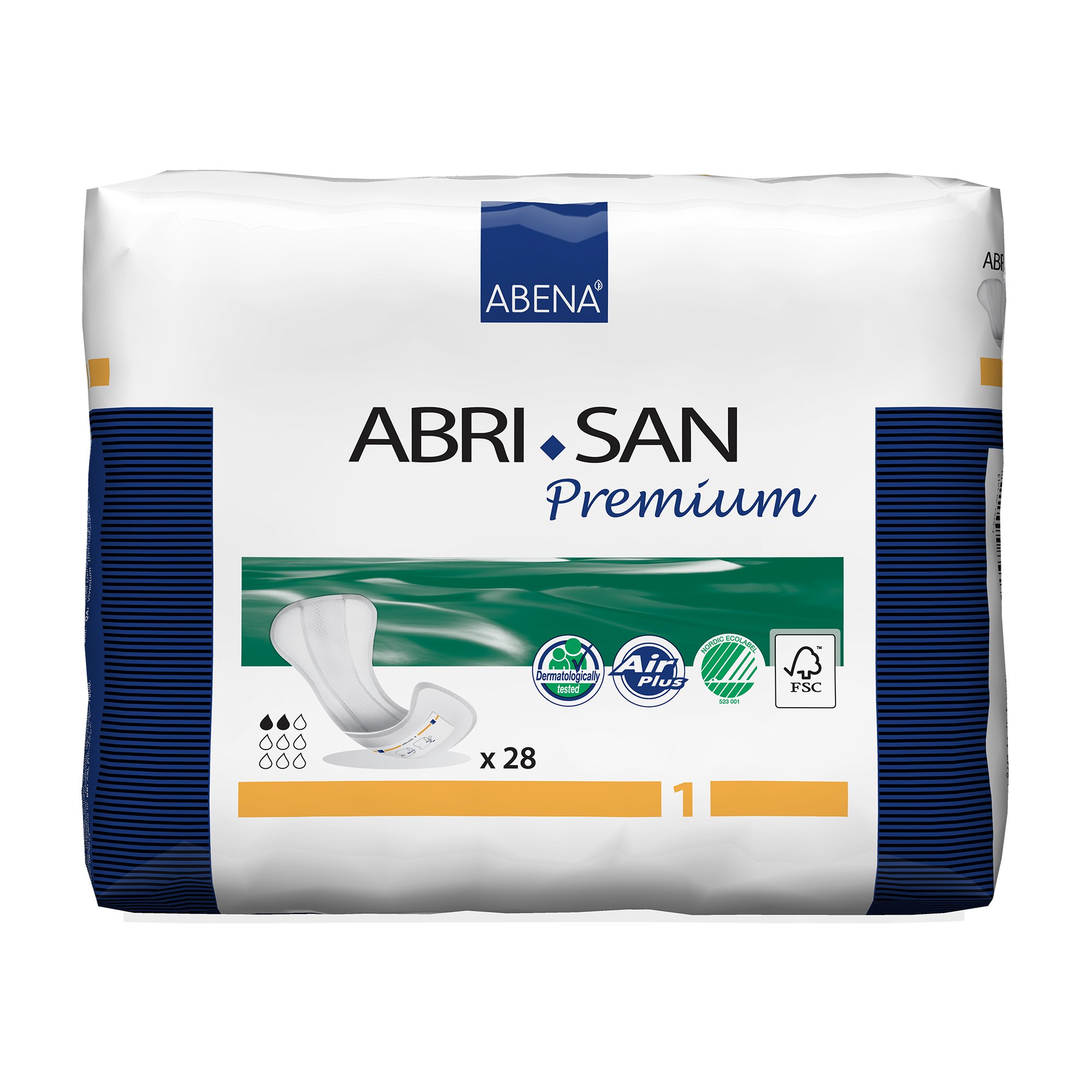Abri-San Premium 1 Bladder Control Pad, 9-Inch Length