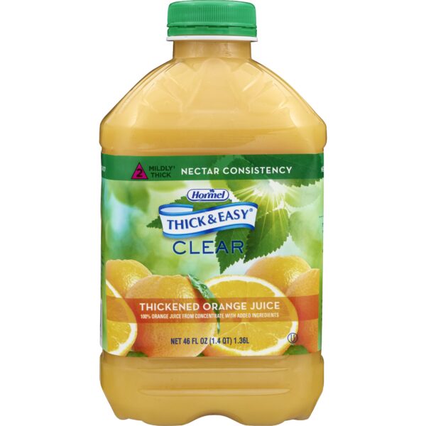 Thick & Easy Clear Nectar Consistency Orange Juice Thickened Beverage, 46 oz. Bottle