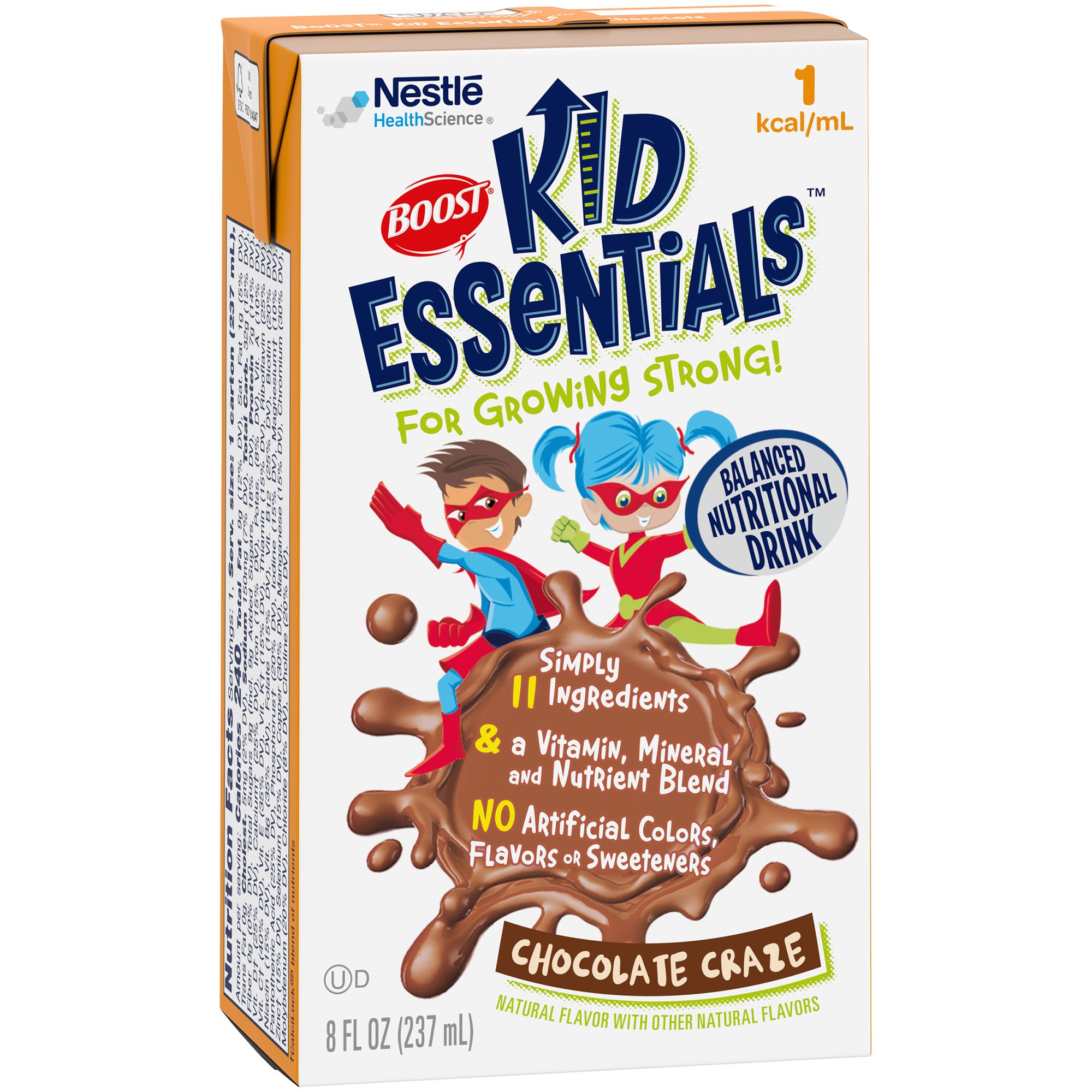 Boost Kid Essentials 1.0 Chocolate Pediatric Oral Supplement / Tube Feeding Formula, 8 oz. Tetra Brik