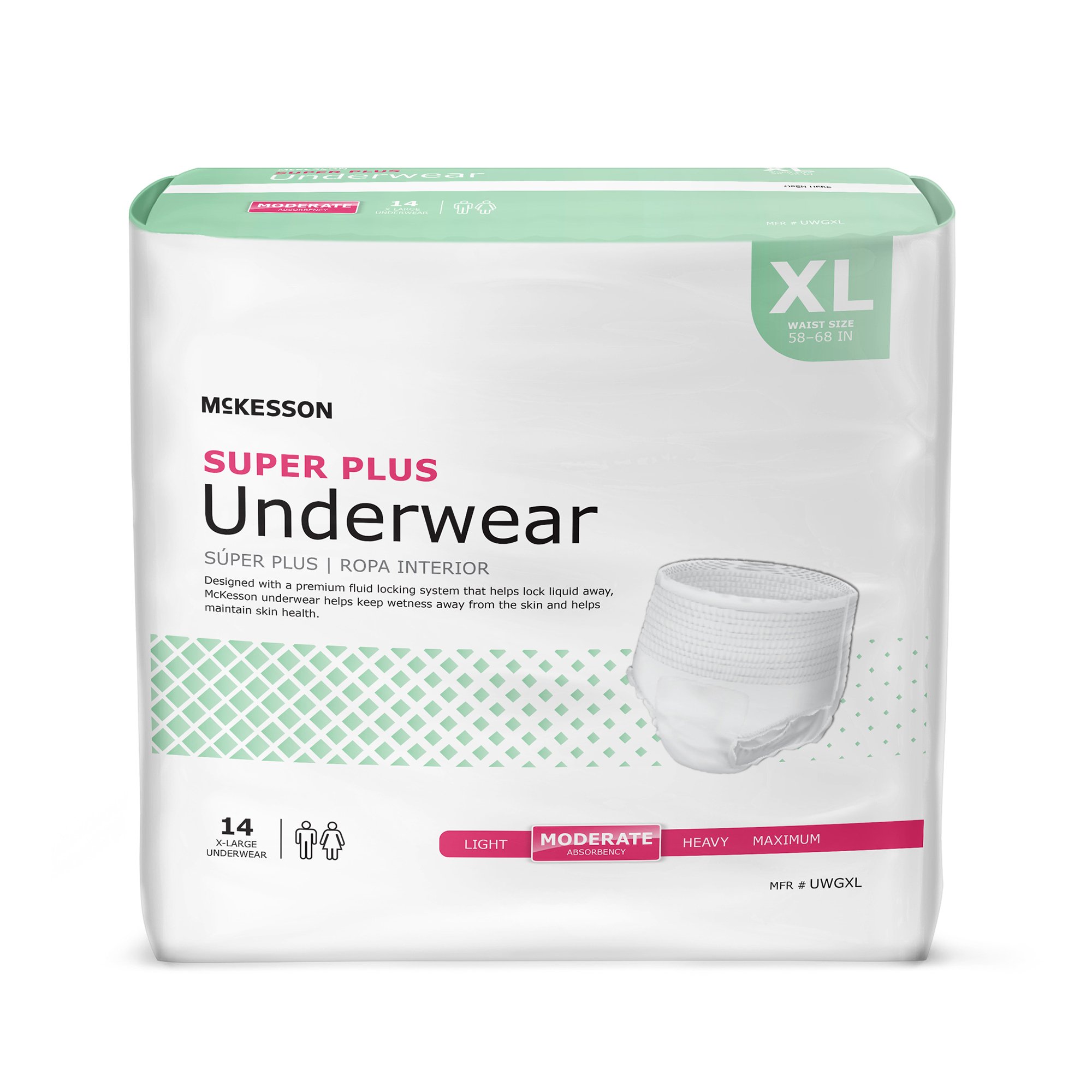 McKesson Super Plus Moderate Absorbent Underwear, Extra Large