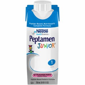 Peptamen Junior Strawberry Ready to Use Pediatric Oral Supplement / Tube Feeding Formula, 8.45 oz. Tetra Prisma