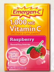 Emergen-C Raspberry Oral Supplement, 0.3 oz. Individual Packet