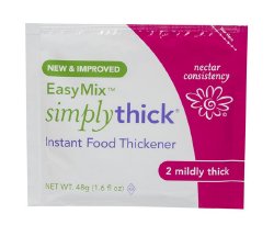 SimplyThick Easy Mix Food and Beverage Thickener, Nectar Consistency, Unflavored 48 Gram Packet