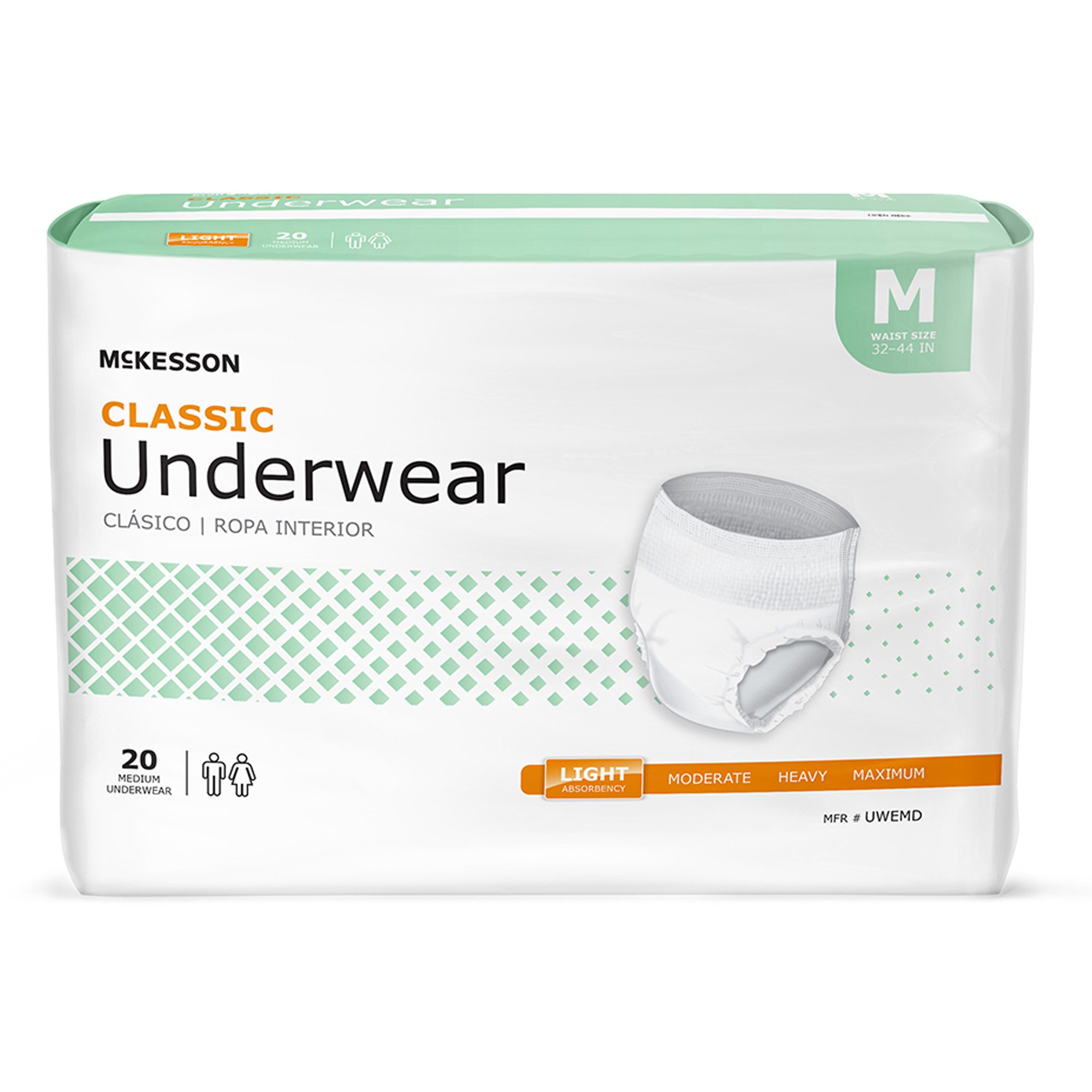 McKesson Classic Light Absorbent Underwear, Medium