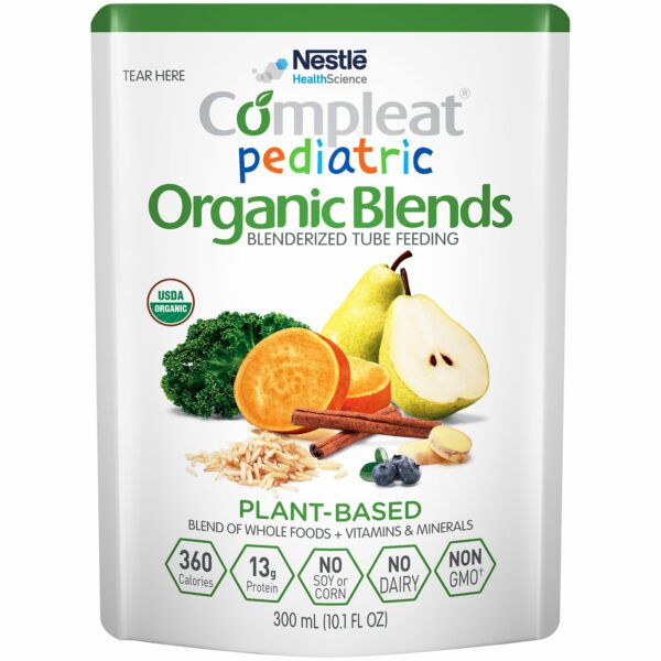 Compleat Pediatric Organic Blends Plant Blend Pediatric Oral Supplement / Tube Feeding Formula, 10.1 oz. Pouch
