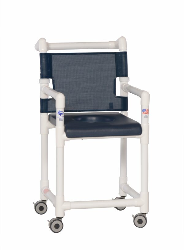 IPU Deluxe Shower Chair Commode, Navy
