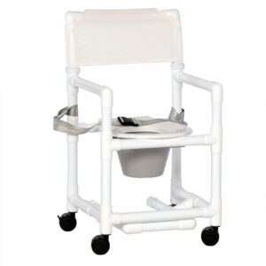 IPU Line Shower Chair Commode, White