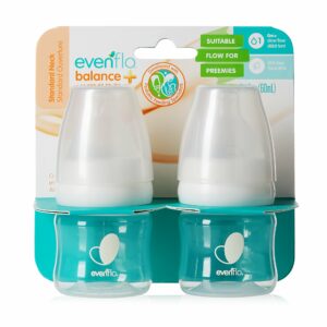 Evenflo Feeding Balance + Standard Neck Baby Bottle, 2 oz., 12 per Case