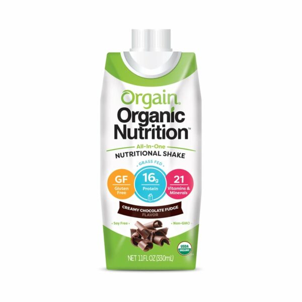 Orgain Organic Chocolate Oral Supplement, 11 oz. Carton