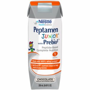 Peptamen Jr. with Prebio 1 Chocolate Oral Supplement/Tube Feeding Formula, 250 mL Carton