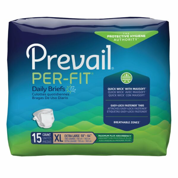 Prevail Per-Fit Maximum Incontinence Brief, Extra Large